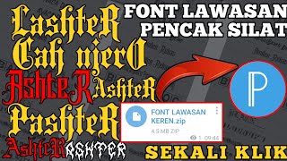 FONT FOR COOL OLD SILAT DESIGN