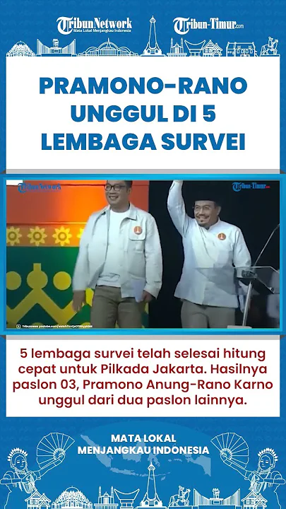 SHORT  | Pilkada Jakarta Satu atau Dua PutaranPramono Rano Unggul Versi Quick Count 5 Lembaga