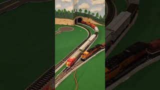 Running trains while working on the layout #nscale #trains #shorts
