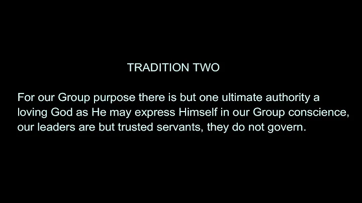 Tradition Two - Narcotics Anonymous Original Basic Text - Grey Book