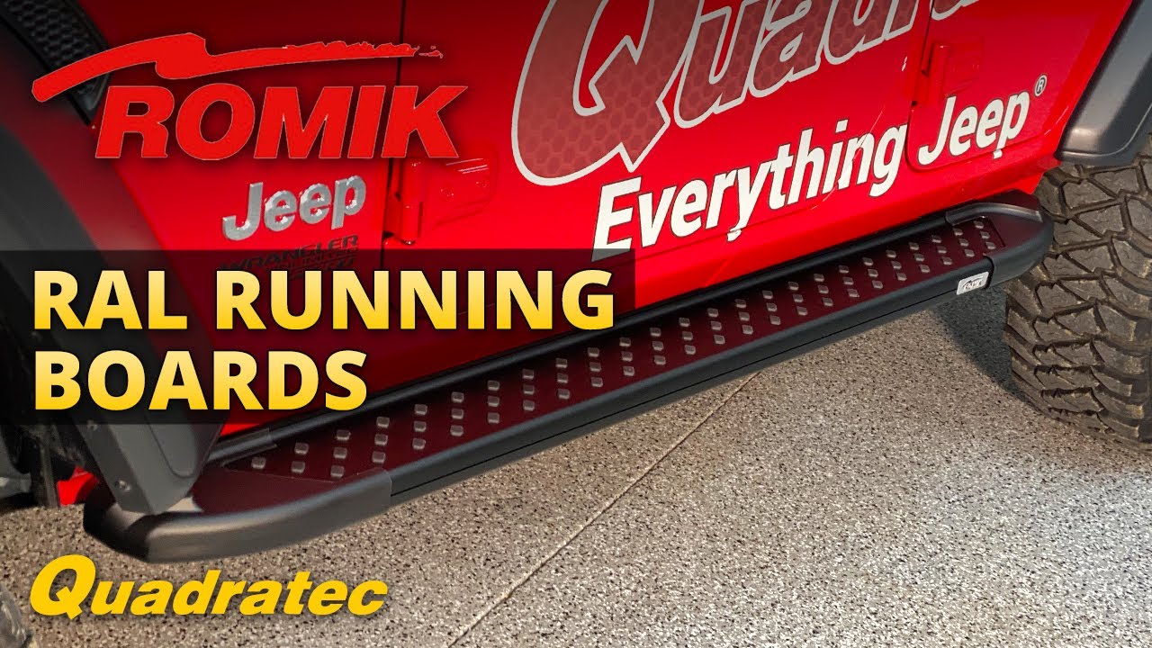 Romik RAL Running Boards for 18-21 Jeep Wrangler JL Unlimited | Quadratec