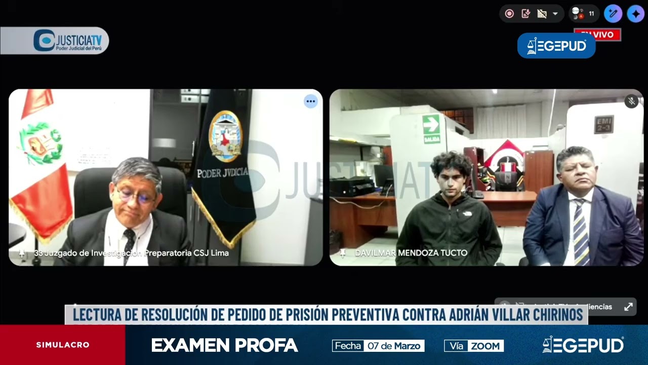 Juez resuelve pedido de prisión preventiva contra Adrián Villar