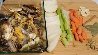 طريقة تحضير مرقة السمك How to make fish stock recipe