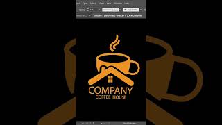 Coffee House logo design tutorial in adobe lllustrator #CoffeeLogo #CafeLogo #CoffeeShop#viralvideo