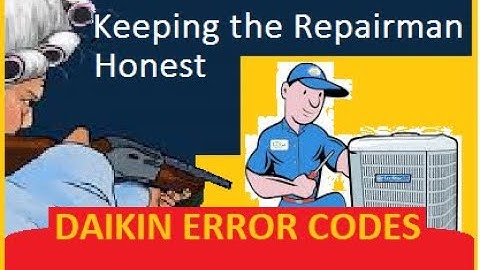 Daikin mini split check error code, green flashing led