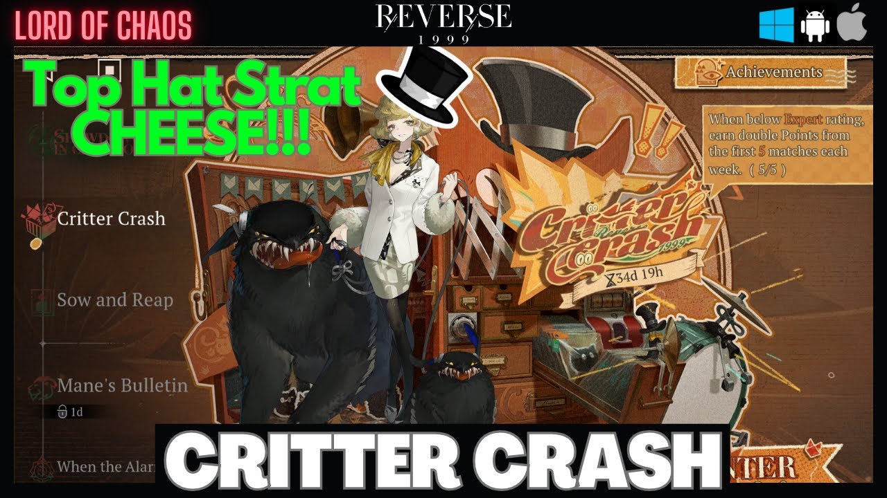 Outline Video Critter Crash TOP HAT Mine Method ABSOLUTELY BROKEN!!! | FULL GUIDE | Reverse 1999