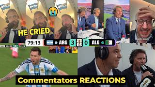 TV Commentators BREAK DOWN IN TEARS After Messi's Hat Trick vs Algeria 😭🐐