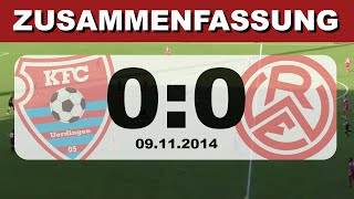 Zusammenfassung: KFC Uerdingen - Rot-Weiss Essen (09.11.2014)