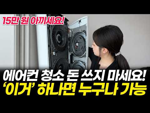 에어컨 청소, 절대 업체 부르지 마세요! (스탠드 삼성 무풍 LG 휘센 위니아 캐리어 곰팡이 필터 세척 비용 셀프 방법)