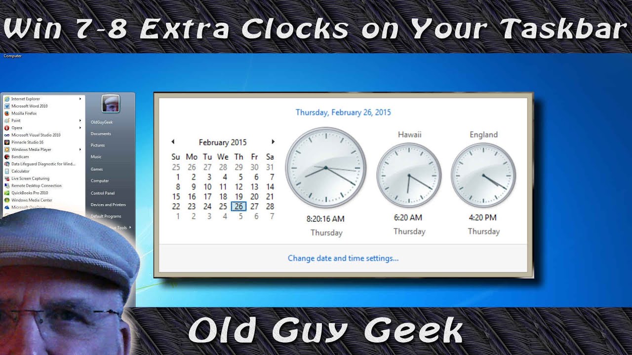 Windows - Add Additional Clocks to Your Desktop - YouTube