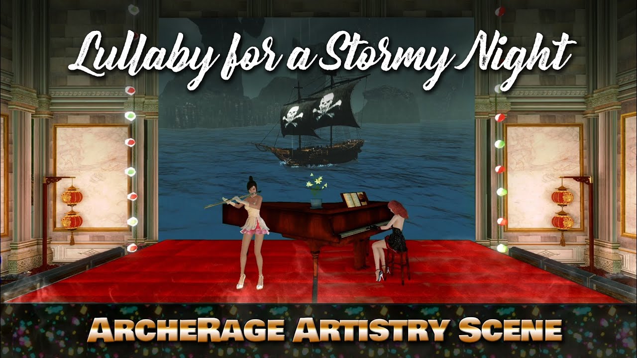 ArcheRage Artistry Scene | Lullaby for a Stormy Night - YouTube