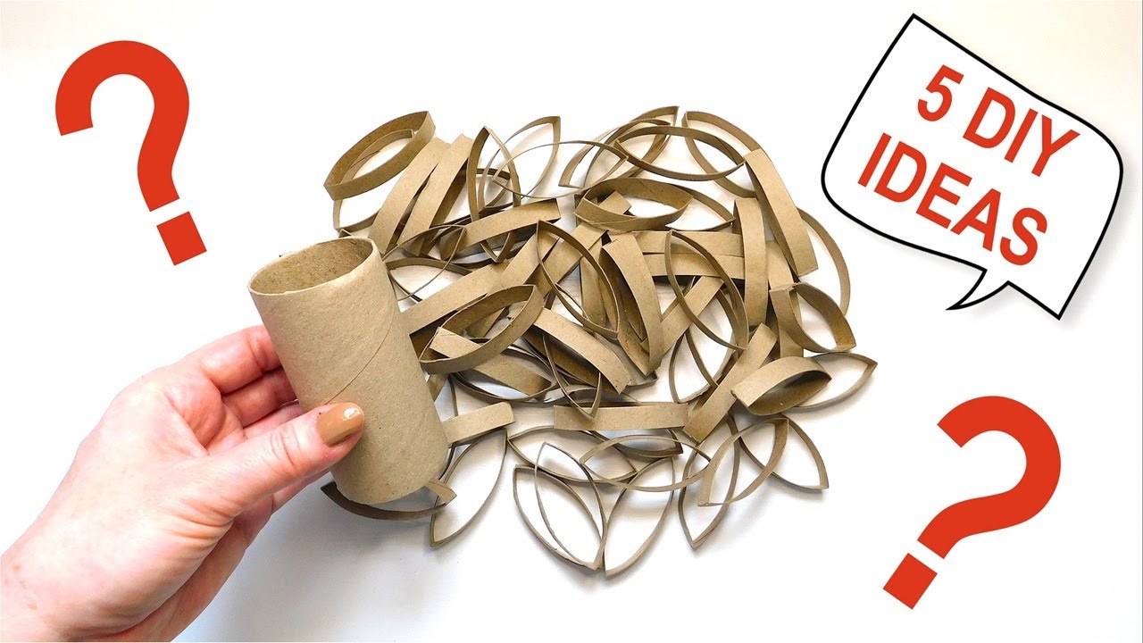 5 Easy Wall Decorations with Flowers 🌸 Toilet Paper Roll Crafts ♻️ Handmade DIY Ideas