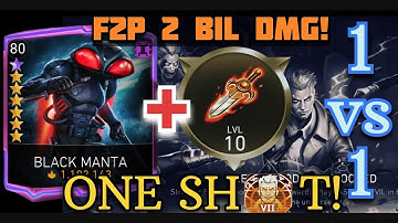 BLACK MANTA ALONE + TWIN BLADE Does 2 BIL DMG!🔥 H7 Taste Of Evil Solo Raid in Injustice 2 Mobile