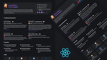 React JS Resume/CV & Portfolio Webpage Tutorial | React JS for Beginners