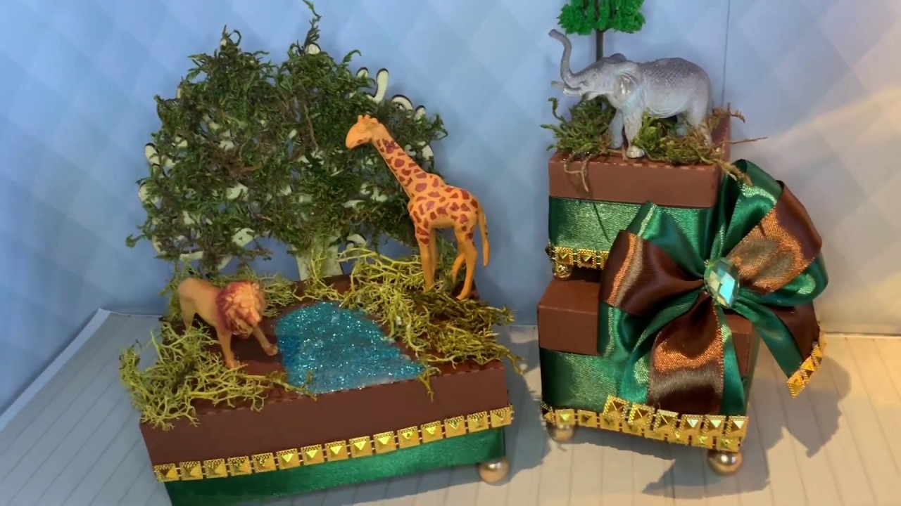 Caixa Cenário tema Safari passo a passo