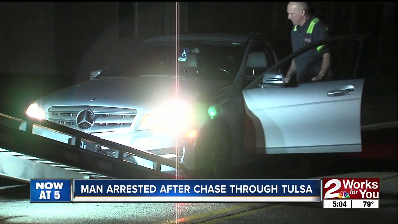 Man arrested after chase with Tulsa Police - YouTube