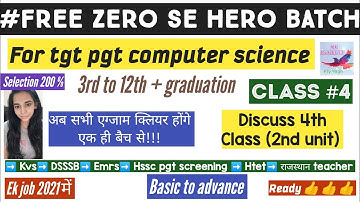 CLASS 4- ZERO SE HERO BATCH FOR HSSC PGT,HTET,KVS,DSSSB,EMRS,RAJASTHAN|| 4th CLASS | NSCLASSES
