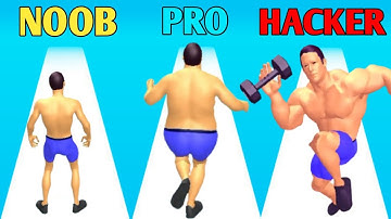 NOOB vs PRO vs HACKER - Fit Master Race Gym Run 3D