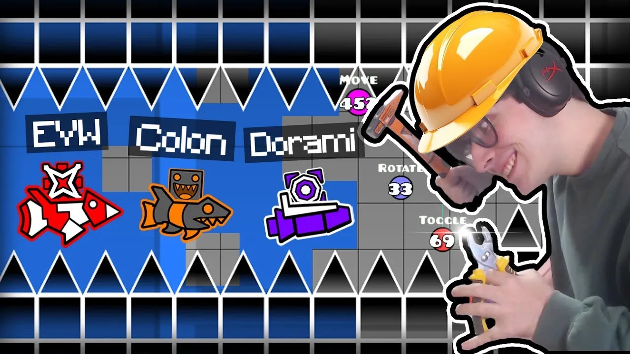 CREANDO CHALLENGES A YOUTUBERS | Geometry Dash 2.2