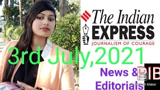 3 July 2021The Indian Express Newspaper Analysis #UttarakhandConstitutionalcrises #Editorials_hindi screenshot 5