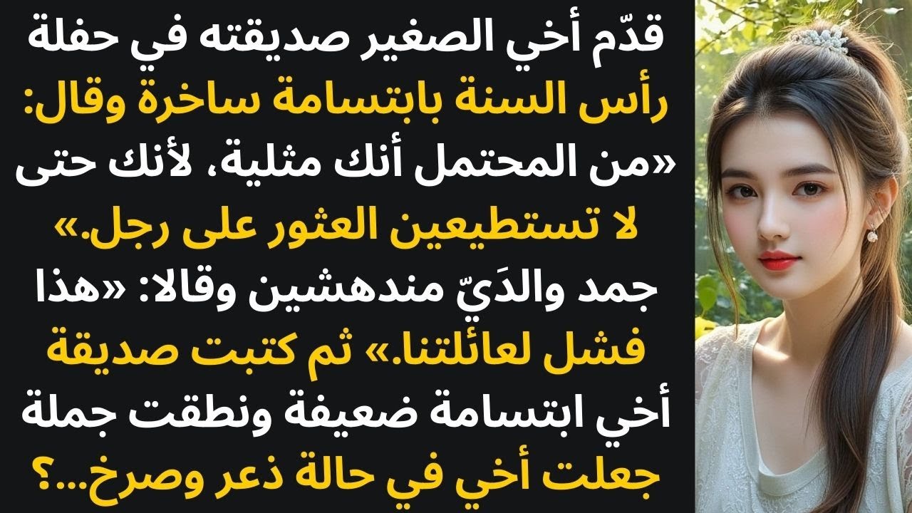 أخّي سخر قائلاً: 