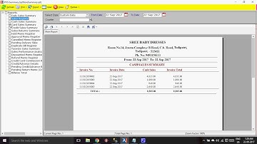 POS Summary Report