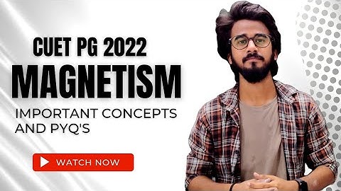 CUET PG 2022 | Magnetism | Important Topics and PYQ
