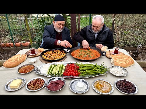 THE BEST TURKISH VILLAGE BREAKFAST EVER 🍳 EASY RECIPES❗️ OUTDOOR COOKING