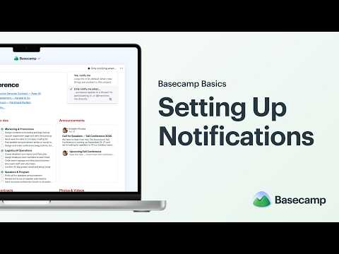 Setting Up Basecamp Notifications – Basecamp Basics