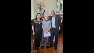 HOMENAGEM A AFFONSO SOARES – PRESIDENTE WALTER FONTES DO CLUBE DE ESPERANTO DE NITERÓI
