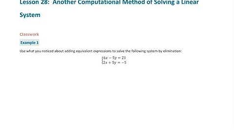 4-22-2020 Math: Another Computational Method of Solving a Linear System 1