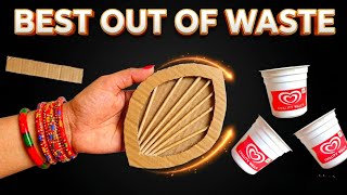 Wall Decor From Waste Material // Cardboard Wall Hanging Craft // Best Out Of Waste