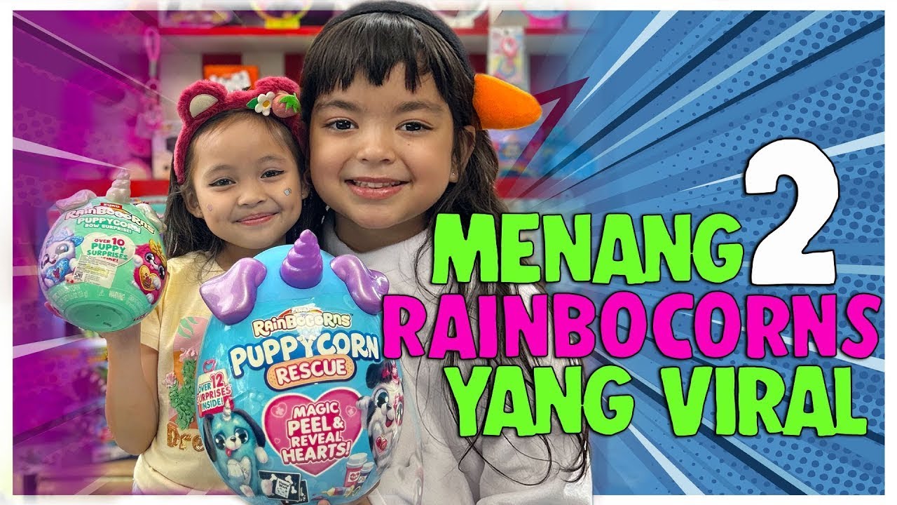 PODKIDS - ACIA MENANG 2 MAINAN RAINBOCORNS YANG LAGI VIRAL , PAS MAIN GAMES MERIYA DI PODKIDSMAZAYA