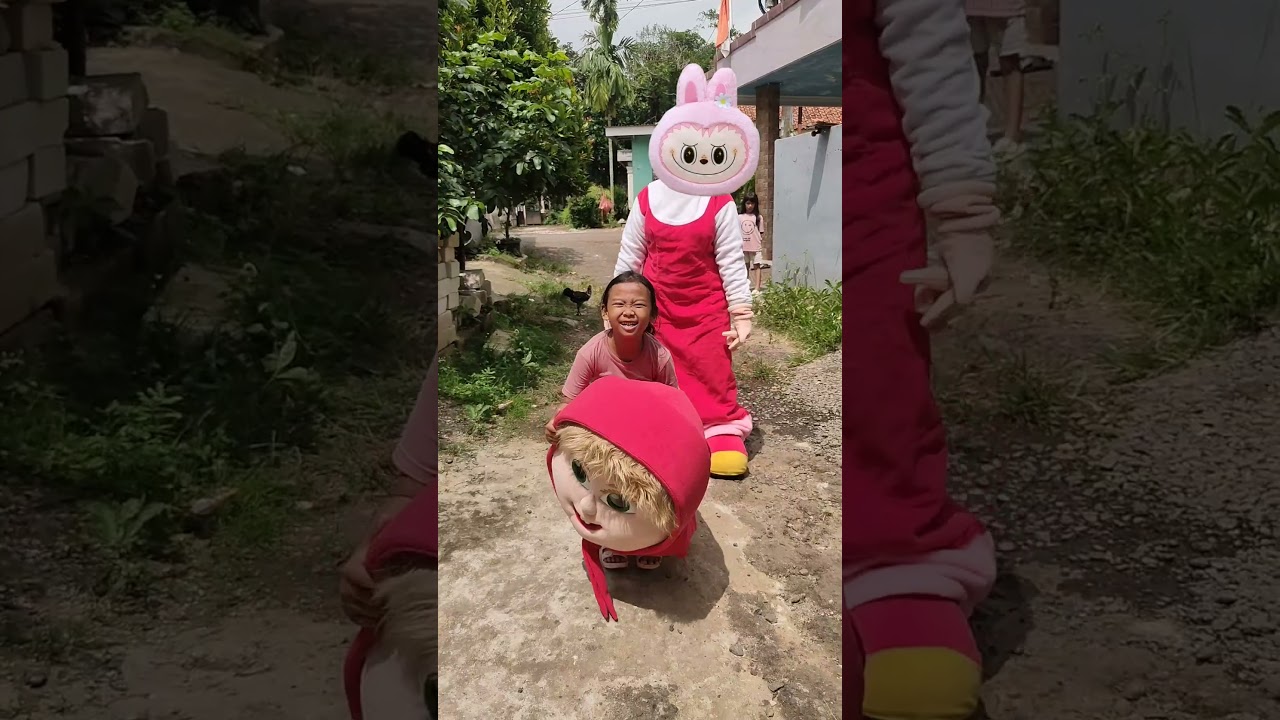 Lucu banget kepala badut dilempar jadi kepala labubu