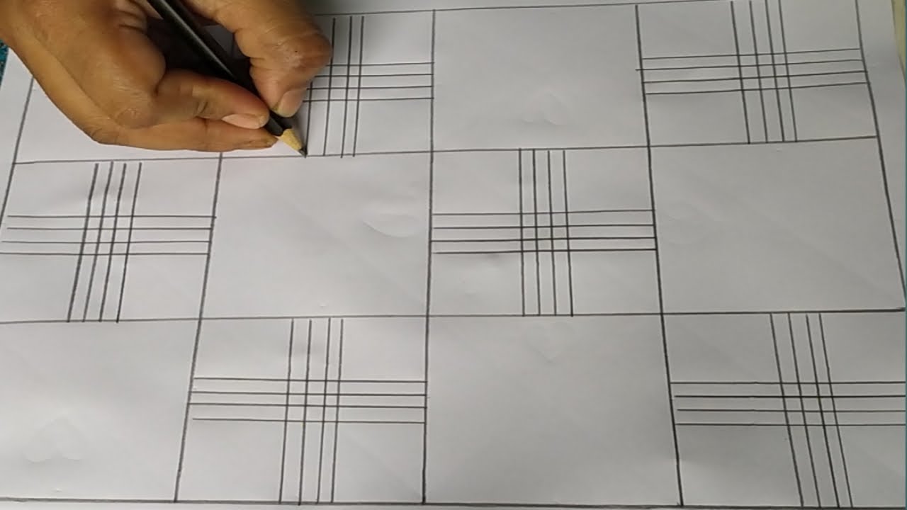 নকশীকাঁথা ডিজাইন,নকশীকাঁথার নকশা আঁকার নিয়ম/Nokshi Katha design drawing tutorial 2021(304)/kantha.