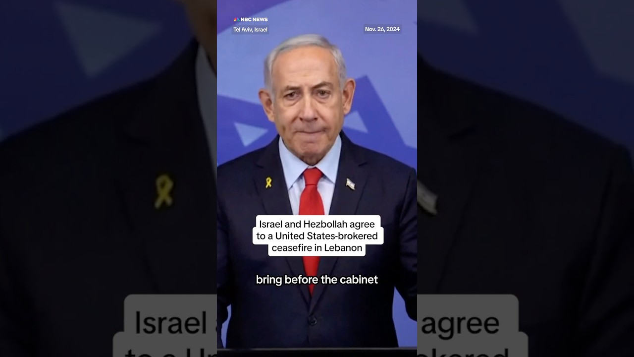 Israel and Hezbollah agree to a United States-brokered cease-fire in Lebanon Israel and Hezbollah agree to a United States-brokered cease-fire in Lebanon