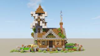 Minecraft : Windmill Farmers House Build