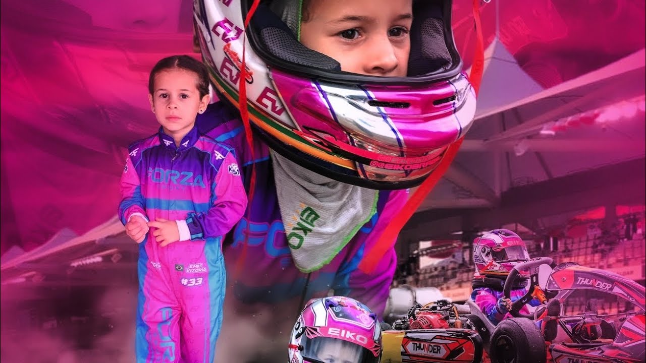 piloto de kart Emily vitória EV33,a menina mais jovem do 🇧🇷
