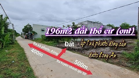 Bán đất ( ONT ) 196m2 ấp 1 xã phước đông cần đước lòng an