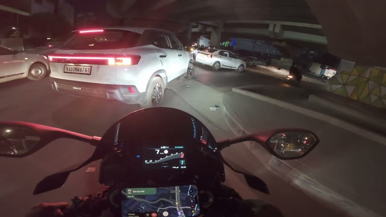 05Mar2026 - BMW S1K Bangalore Biker - Night Ride - Leisure Drive Around Bellandur And Sarjapur Road