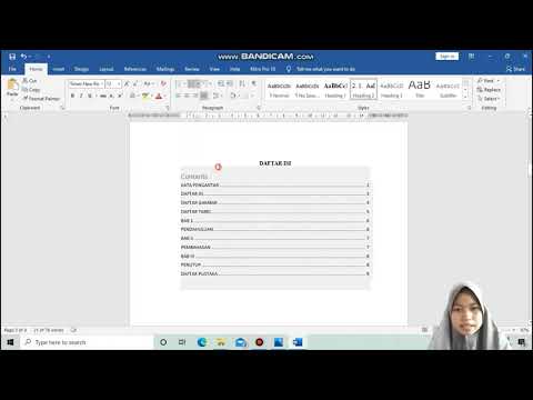 APLIKASI KOMPUTER// Daftar Isi Otomatis pada Microsoft Word