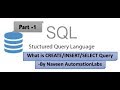 What is SQL, DB and Select/Create/Insert Query - SQL Series - Part 1