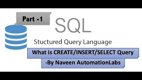 SQL Online: What is SQL, Database and Select/Create/Insert Query - SQL Series - Part 1
