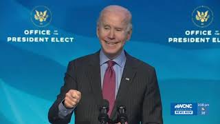 President-elect Joe Biden answers questions