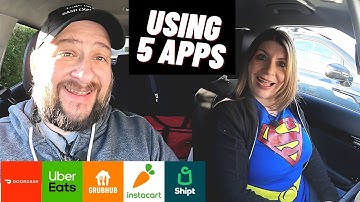 See How We Multi App On Doordash, Grubhub, Uber Eats, Instacart, & Shipt | Ride-Along Vlog