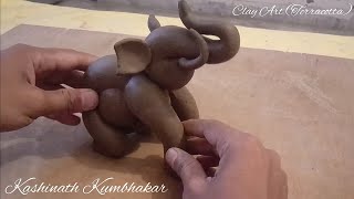How to make easy Clay Art// How to make Terracotta Elephant// Terracotta Art 2020