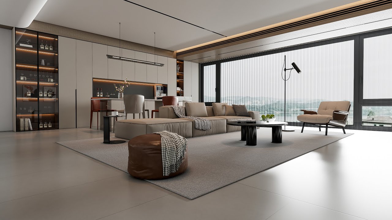 Living room 26 enscape rendering - YouTube