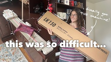 Unboxing the Silver Reed LK150 knitting machine & first impressions! | flatbed knitting machine