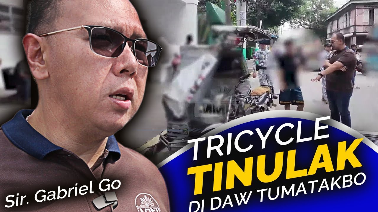 TINULAK ang Tricycle para hindi MATICKETAN! Huli kay sir Gabriel Go
