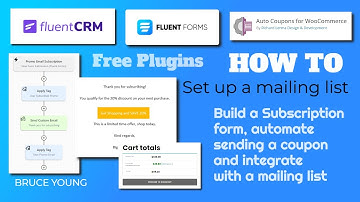 How to set up a mailing list, subscription form, send automated coupon email - [FREE  Plugins]